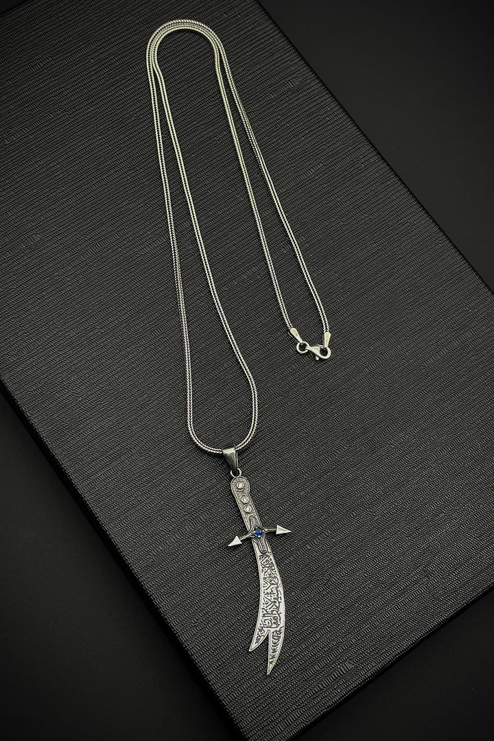 NVM FRNCH 925 Sterling Silver and Hz.Ali Sword Figured Silver Color Men's Bracelet FRJ30714-814-A3 - Brownsville