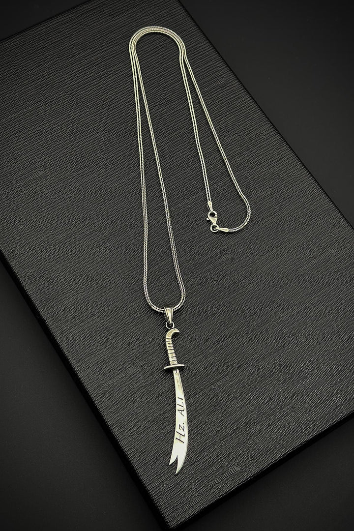 NVM FRNCH 925 Sterling Silver and Hz.Ali Sword Figured Silver Color Men's Bracelet FRJ30714-814-A6 - Pamplona