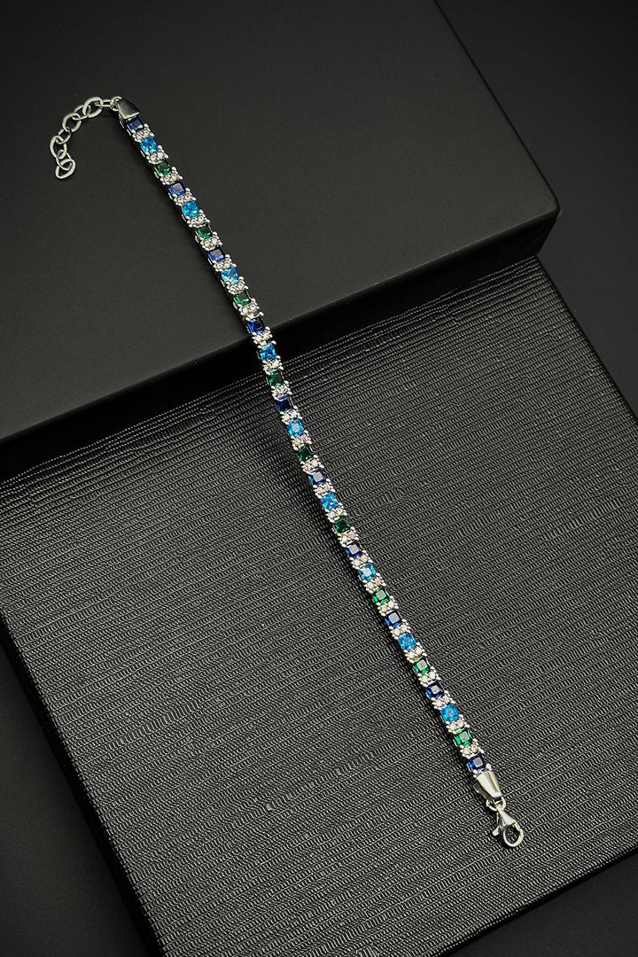 NVM FRNCH 925 Sterling Silver Multi-Color Tennis Men's Bracelet with Zircon Stone FRJ12344-3344-CK - Vila Nova de Gaia