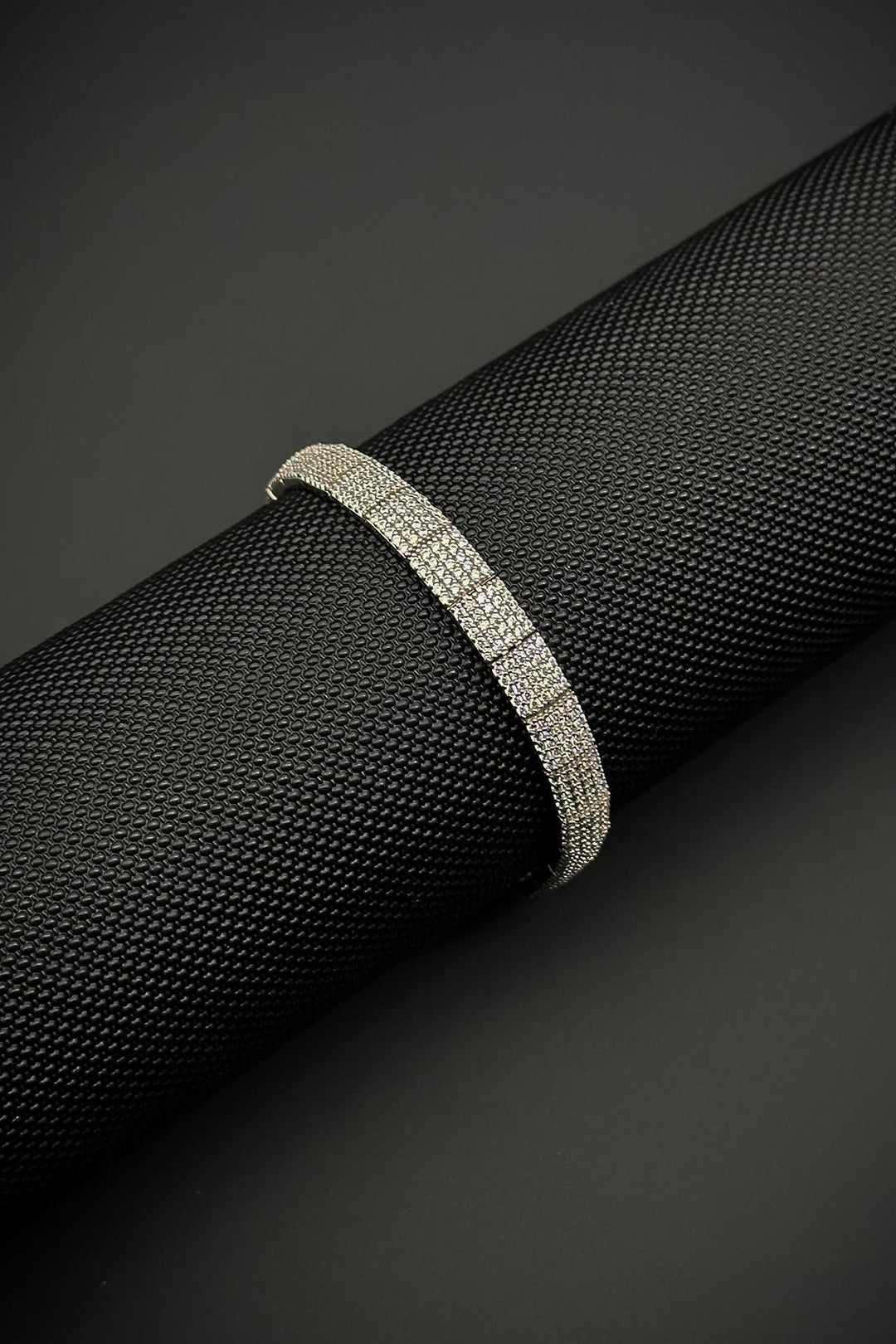 NVM FRNCH 925 Sterling Silver Zircon Stone Silver Color Tennis Men's Bracelet FRJ12103-3103-A - Pontiac