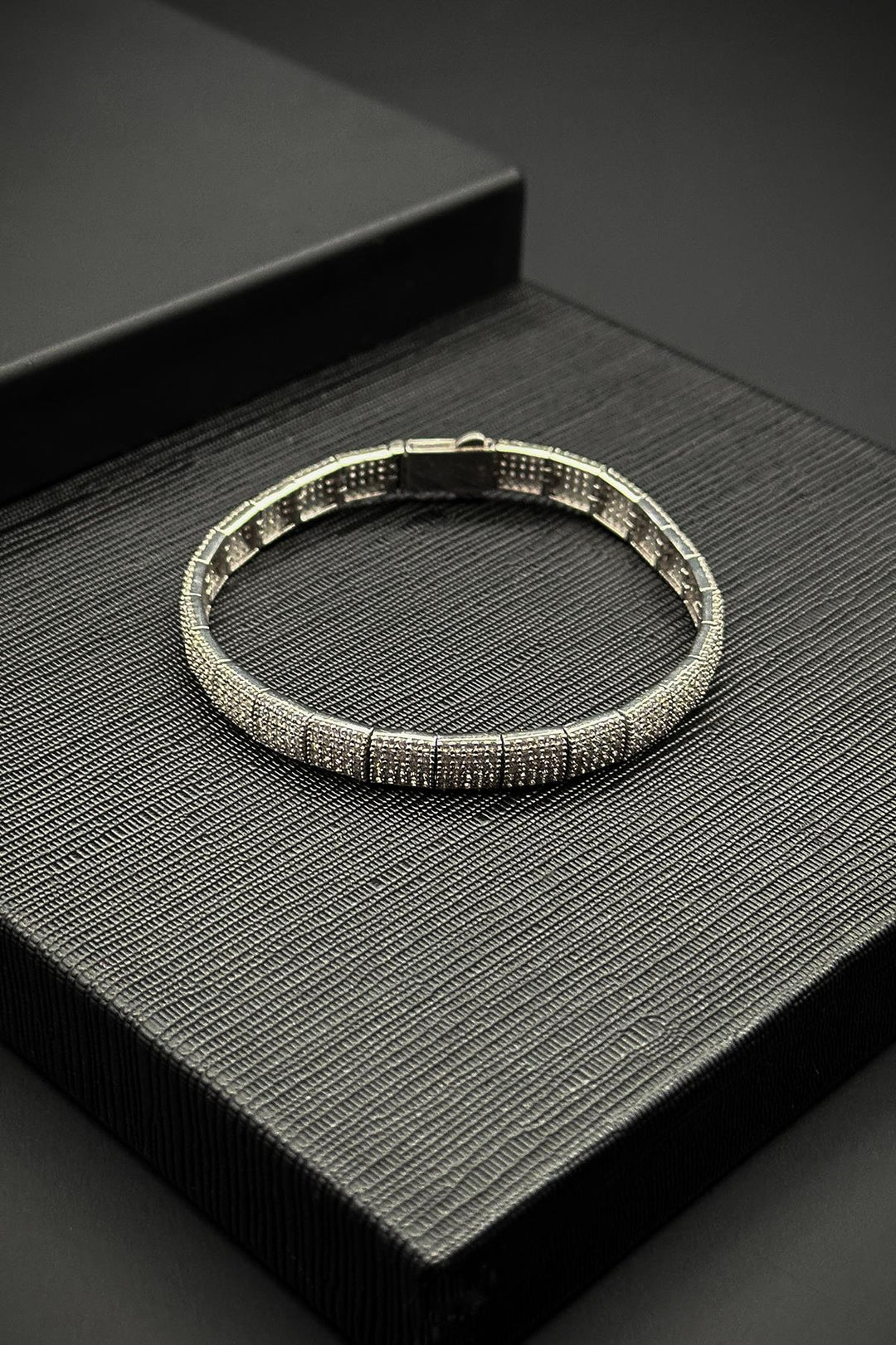 NVM FRNCH 925 Sterling Silver Zircon Stone Silver Color Tennis Men's Bracelet FRJ12103-3103-A - Pontiac
