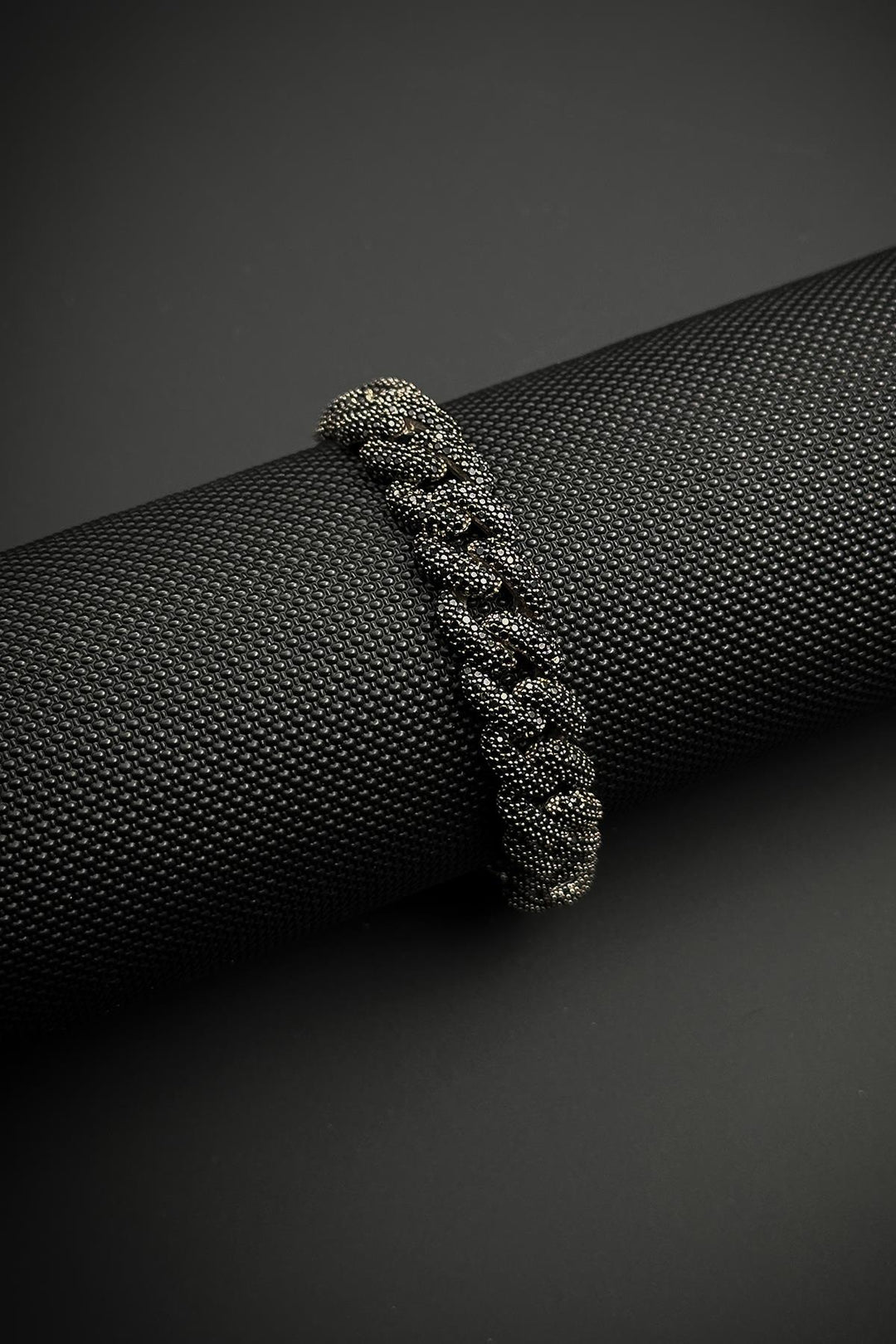 NVM FRNCH 925 Sterling Silver Black Color Tennis Bracelet with Zircon Stone FRJ12452-3452-S - Atlanta