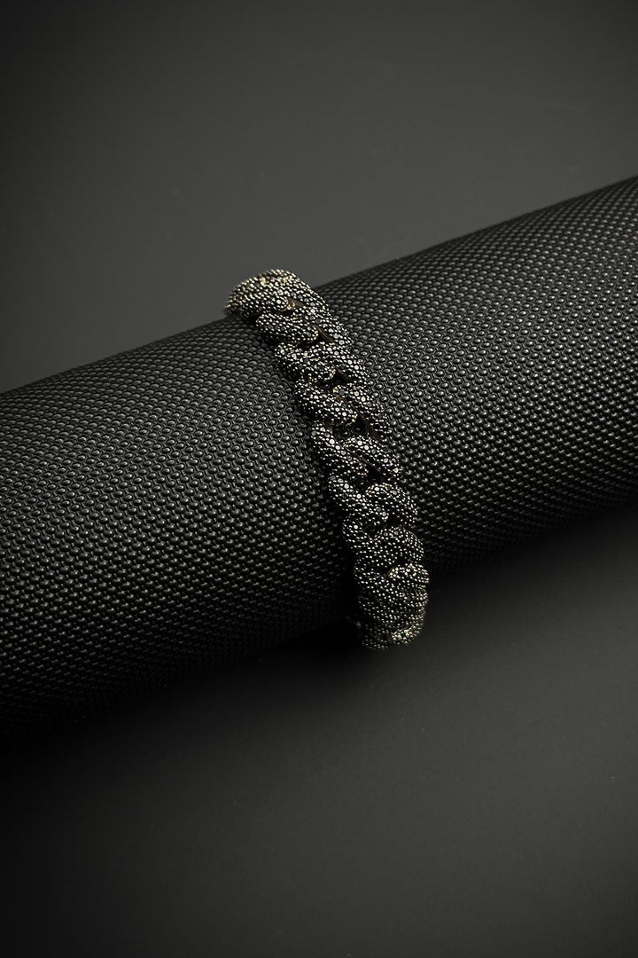 NVM FRNCH 925 Sterling Silver Black Color Tennis Bracelet with Zircon Stone FRJ12452-3452-S - Atlanta