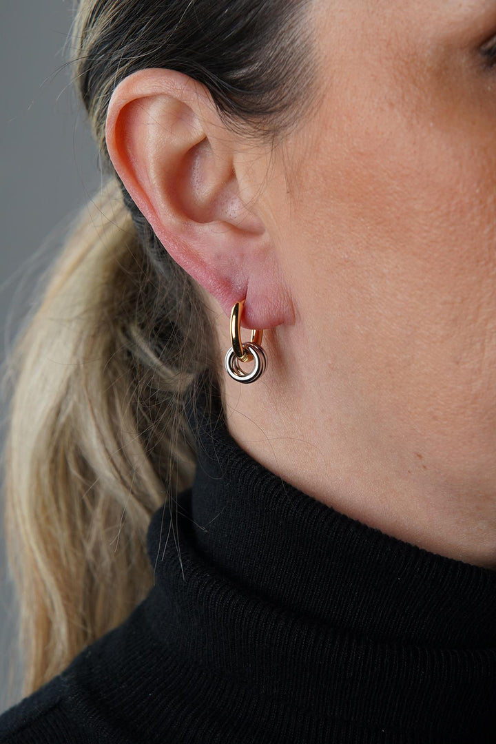 NVM FRNCH Gold-Silver Color Design Women's Earring FRJ5004343-AG - Wembley
