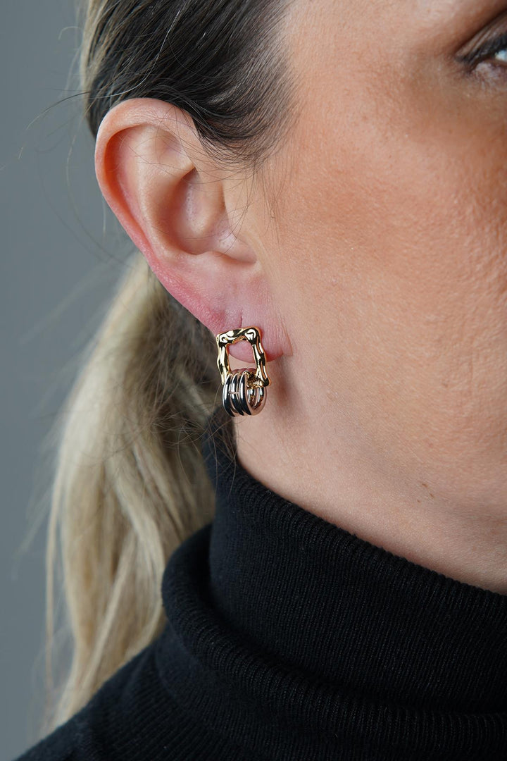 NVM FRNCH Gold-Silver Color Design Women's Earring FRJ5004848-AG - Croydon
