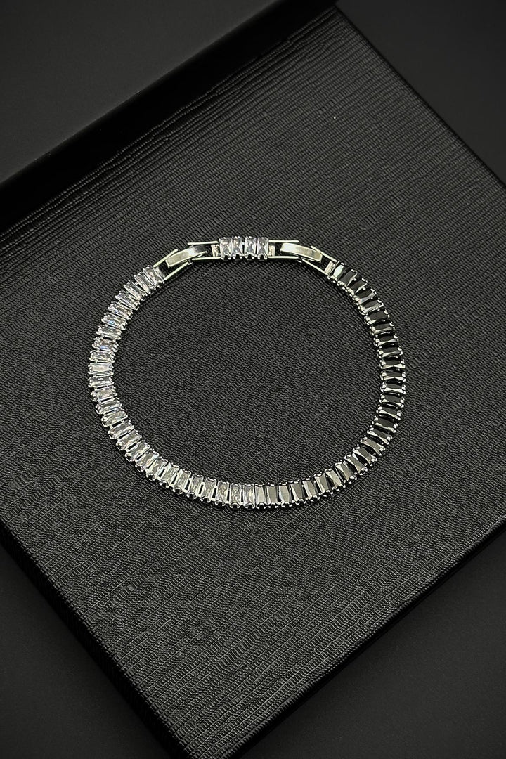 NVM FRNCH Baget Zircon Stone Black-White Color Double Locked Tennis Men's Bracelet FRJ12231-3231-SB - Viersen