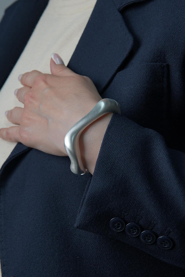 NVM FRNCH Silver Color Women's Cuff Bracelet FRJ12442-3442-A - Minneapolis