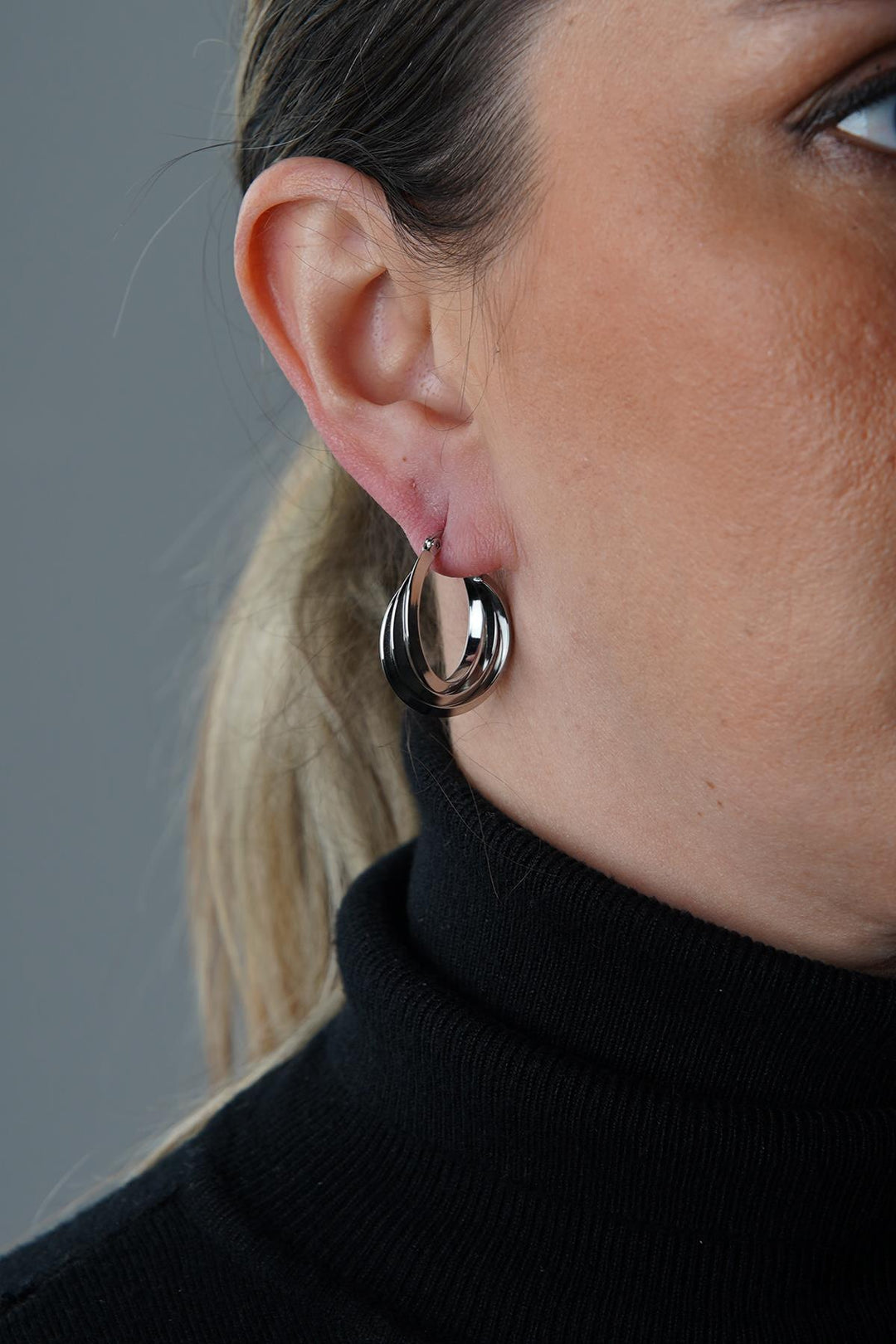 NVM FRNCH Silver Color Design Women's Earring FRJ5004747-A - Konotop