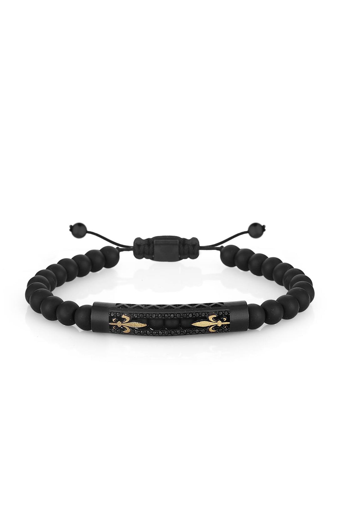 NVM FRNCH Lilyum Figured Natural Stone Men's Adjustable Handmade Bracelet FRJ11241341-B - Salem