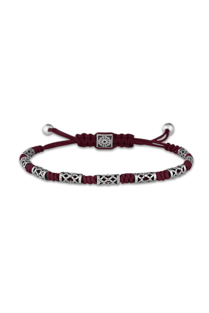 NVM FRNCH Macrame Burgundy Color Handmade Bracelet FRJ11062162-B - Valle Hermoso