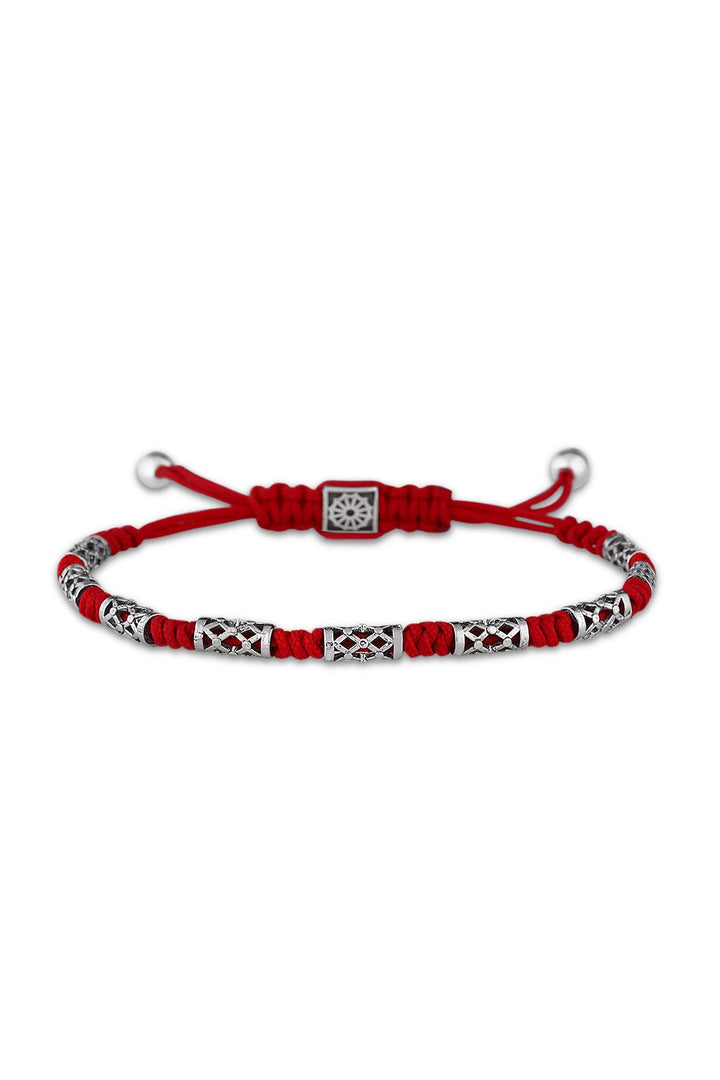 NVM FRNCH Macrame Red Color Handmade Bracelet FRJ11062162-R - Salem