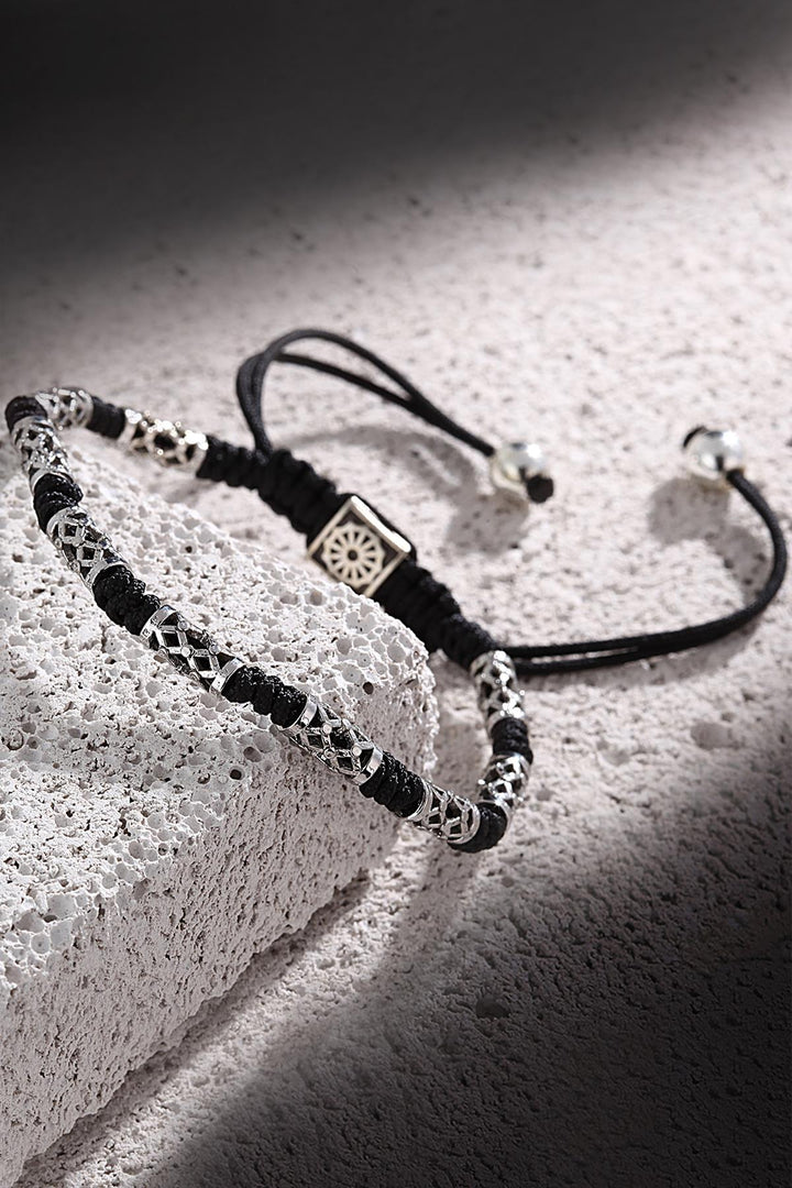 NVM FRNCH Macrame Black Color Handmade Bracelet FRJ11062162-S - Pescara