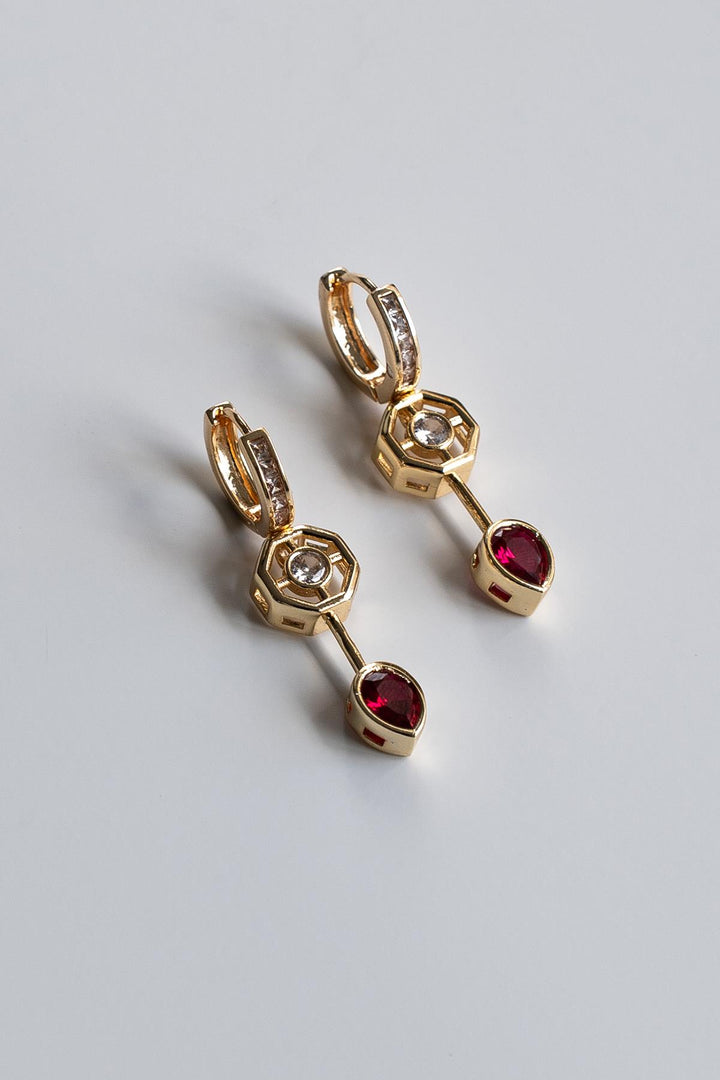 NVM FRNCH Special Design Gold Color Women's Earring with Zircon Stone FRJ5006060-G2 - Mantova