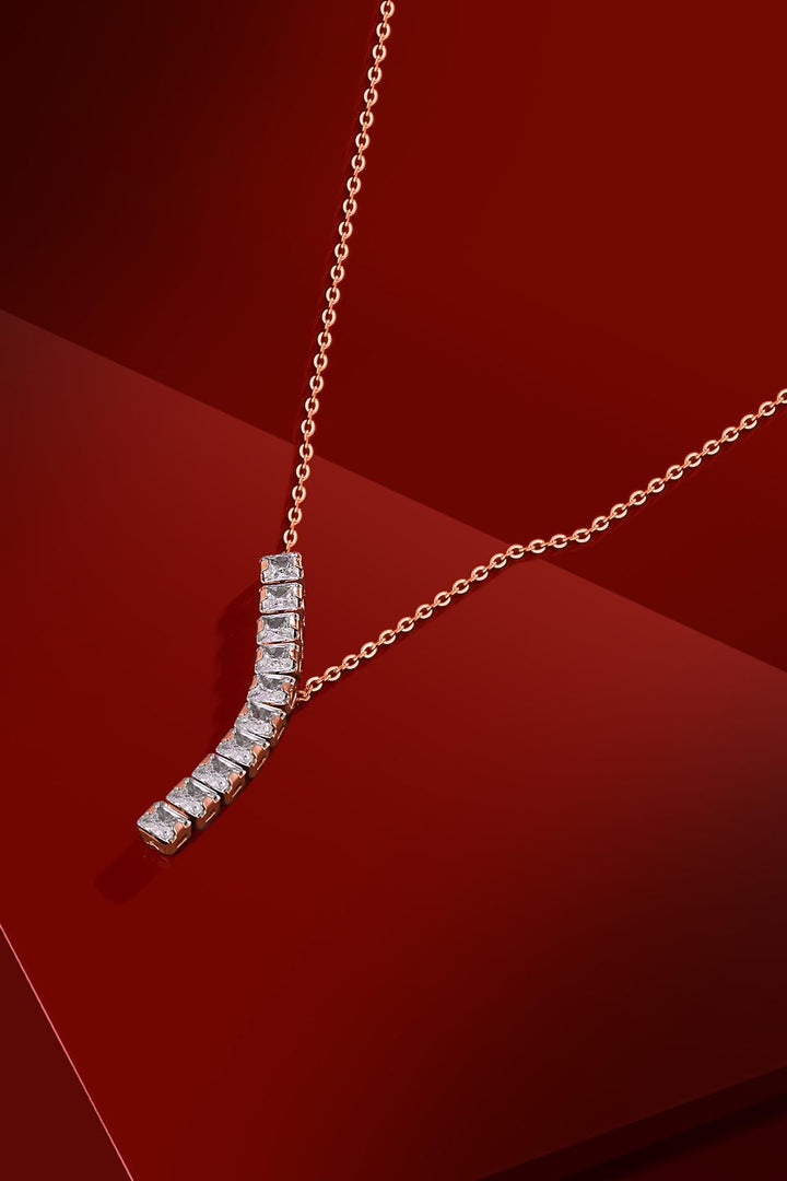 NVM FRNCH Women's Necklace with Zircon Stones FRJ30420-520-C - Hacienda Heights