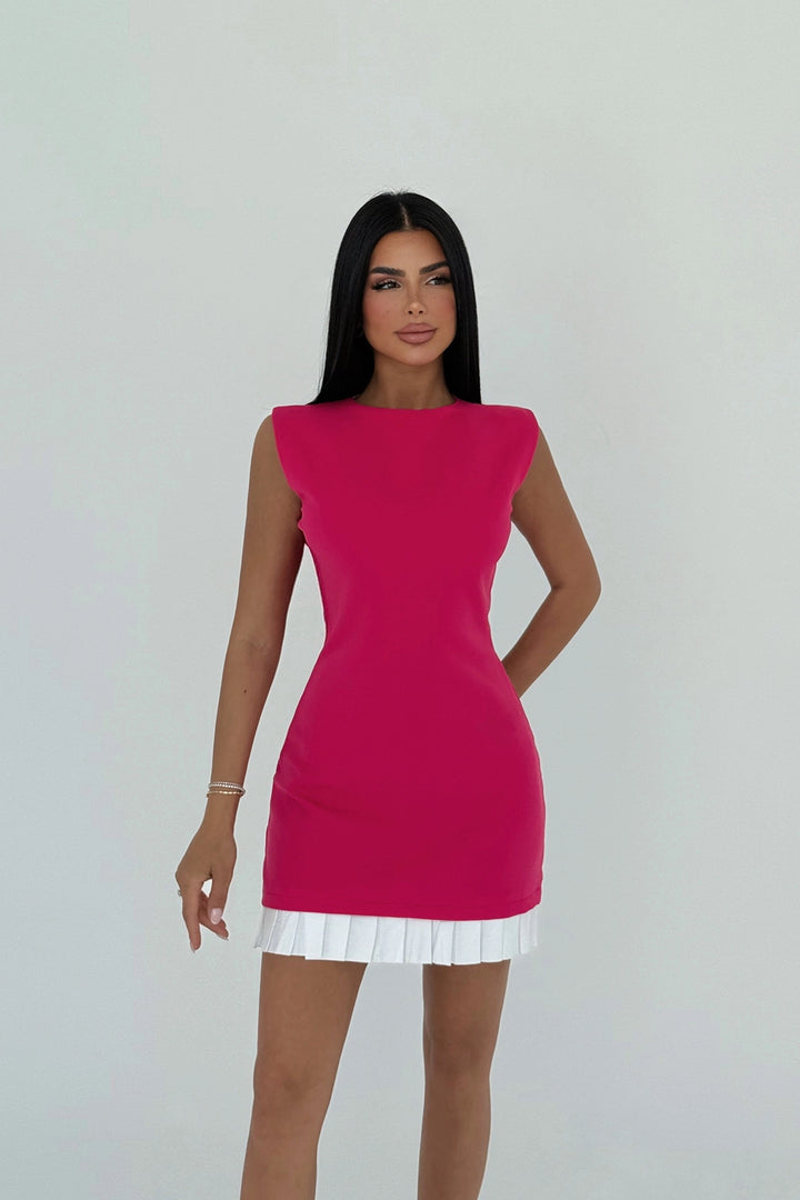 EYY Women Fuchsia Basic Mini Dress - Velletri