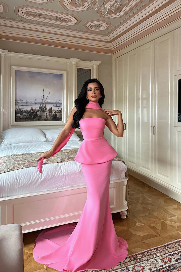 EYY Women Pink Benedita Long Scarf Dress - Cortazar