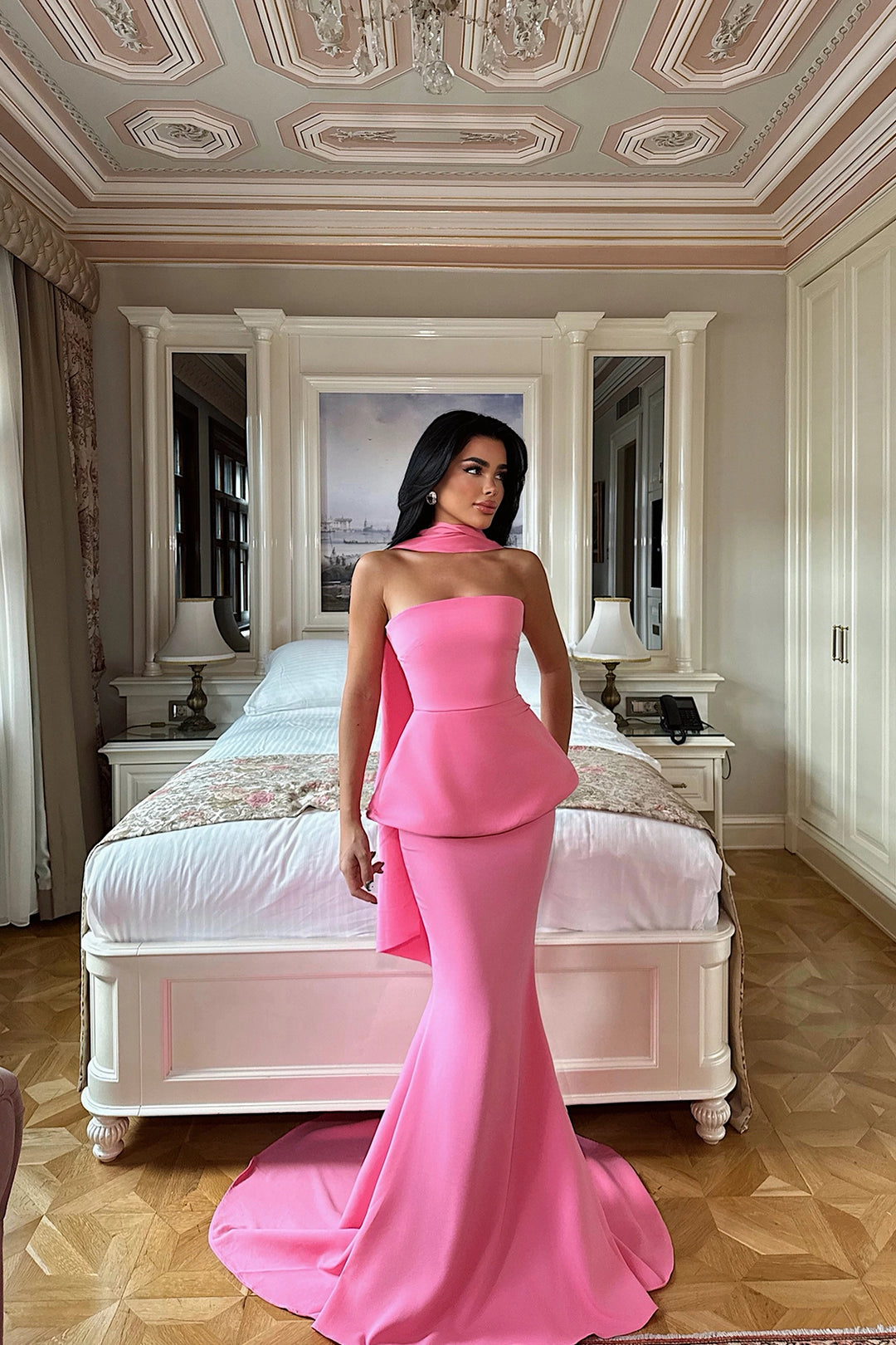 EYY Women Pink Benedita Long Scarf Dress - Cortazar