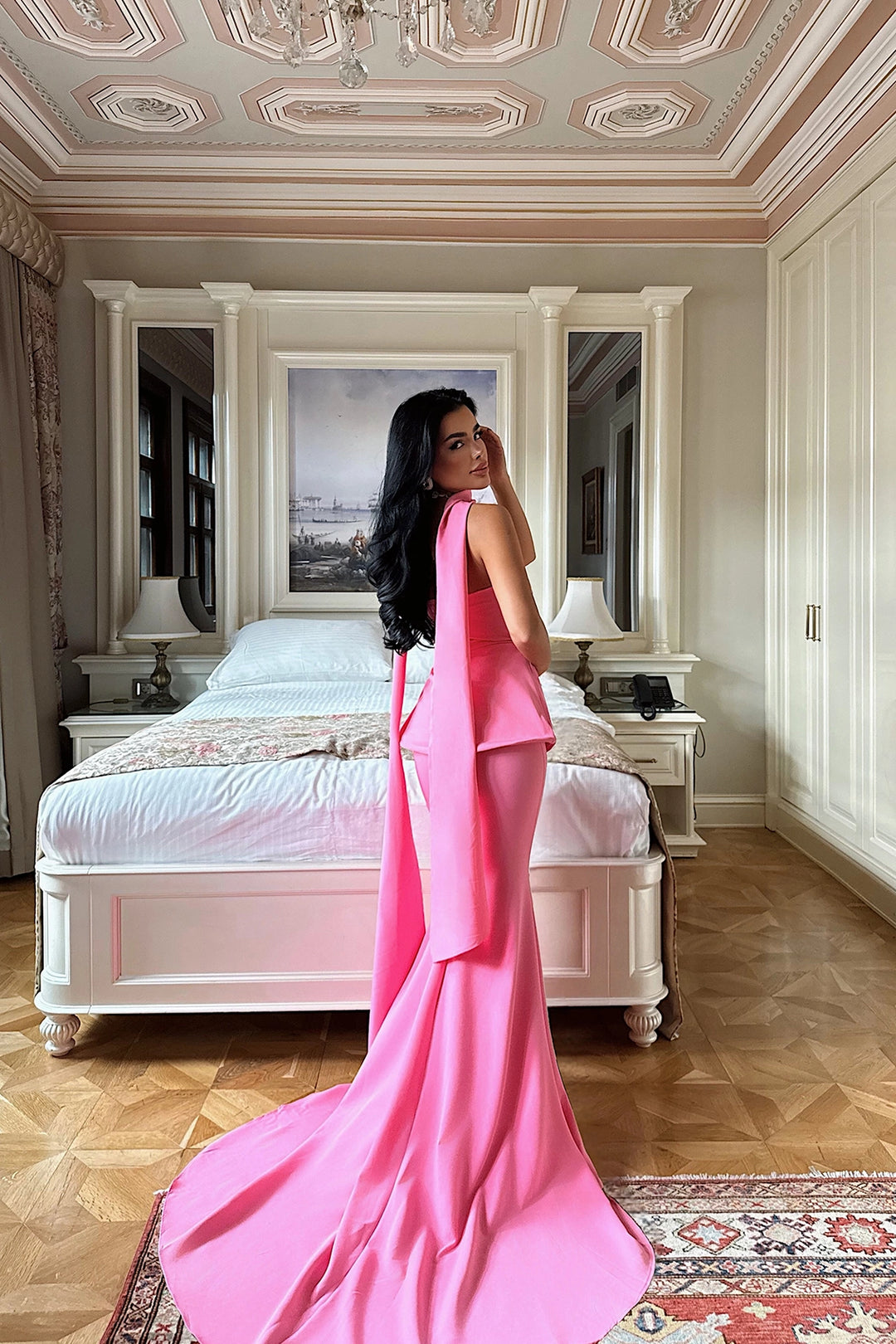 EYY Women Pink Benedita Long Scarf Dress - Cortazar