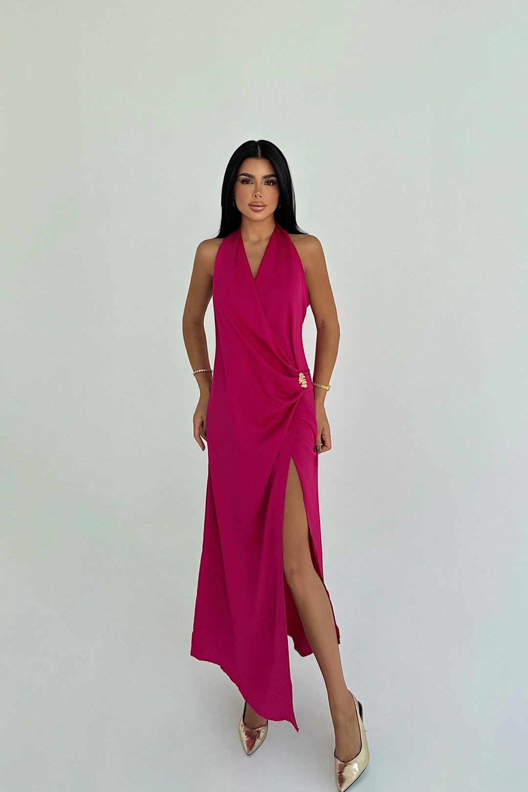 EYY Women Fuchsia Constas Accessory Detailed Dress - Bălţi