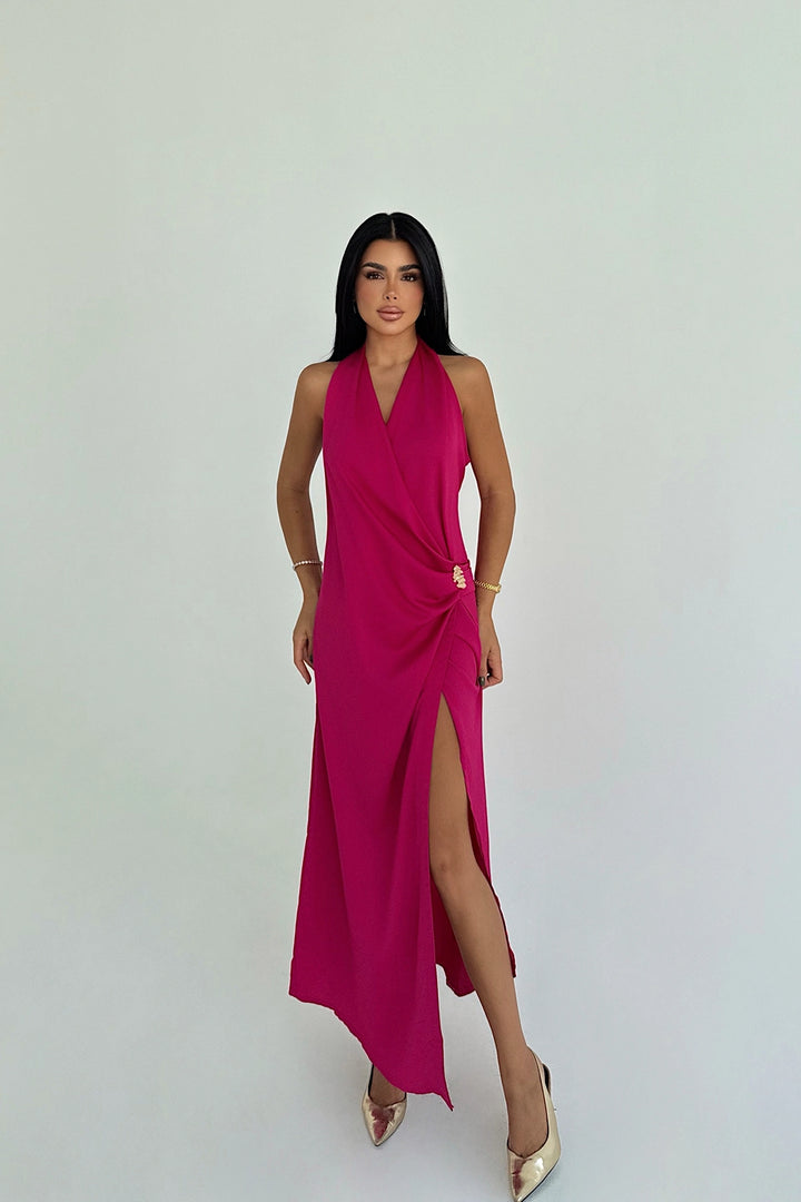 EYY Women Fuchsia Constas Accessory Detailed Dress - Bălţi