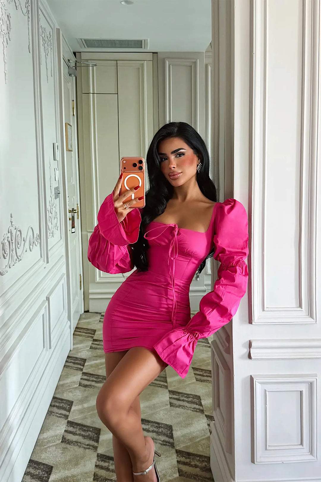EYY Women Fuchsia Tie-Up Dress - Friendswood