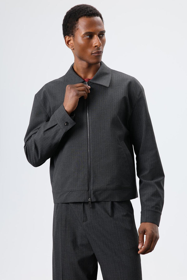 ANT Antioch Füme Çizgili Mevsimlik Erkek Mont - Lawton