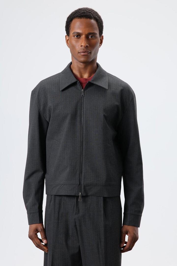 ANT Antioch Füme Çizgili Mevsimlik Erkek Mont - Lawton