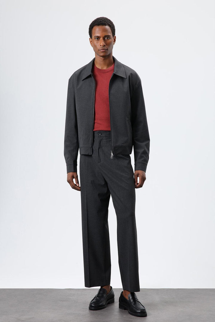 ANT Antioch Füme Çizgili Mevsimlik Erkek Mont - Lawton