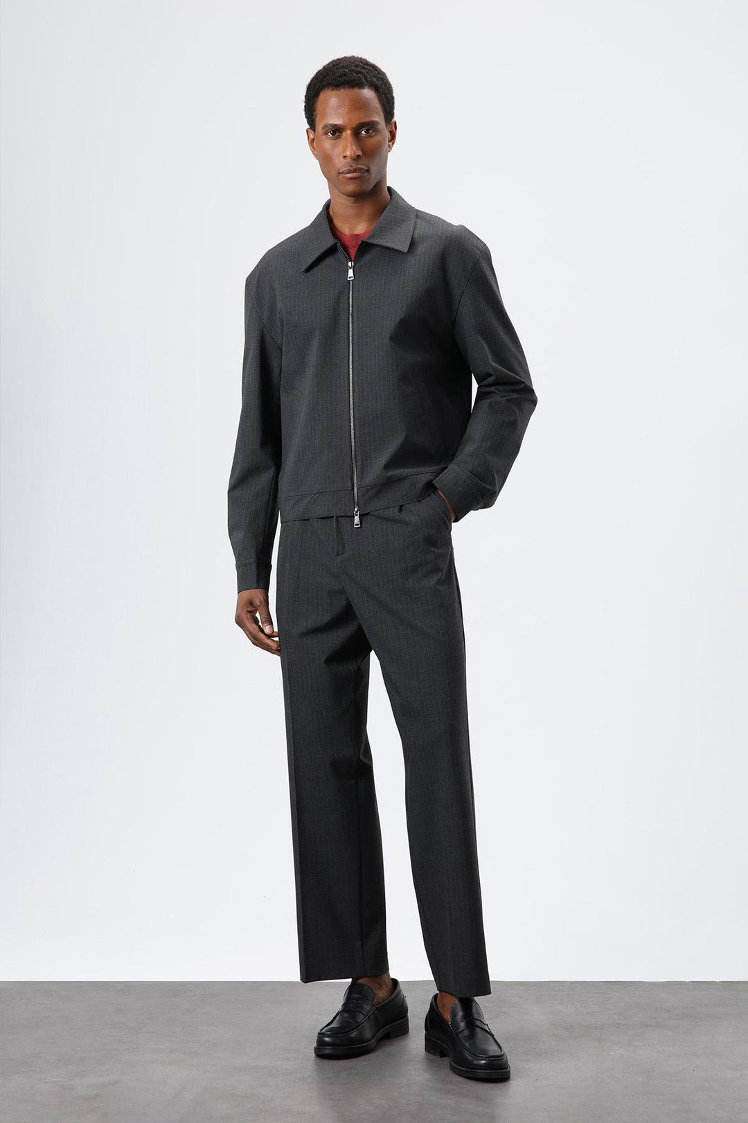 ANT Antioch Füme Çizgili Mevsimlik Erkek Mont - Lawton