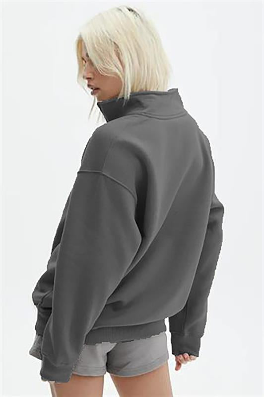 MDX Fume Oversize Sweatshirt with Zipper Detail MG1933 - Troisdorf