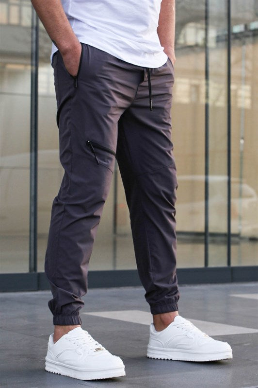 MDX Smoke Parachute Jogger Pants with Zipper Detail - Hawthorne