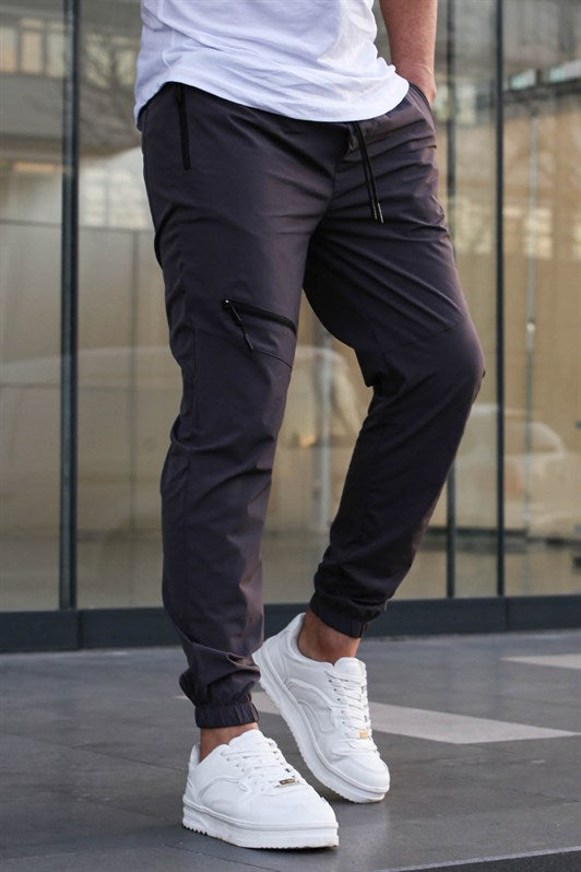 MDX Smoke Parachute Jogger Pants with Zipper Detail - Hawthorne