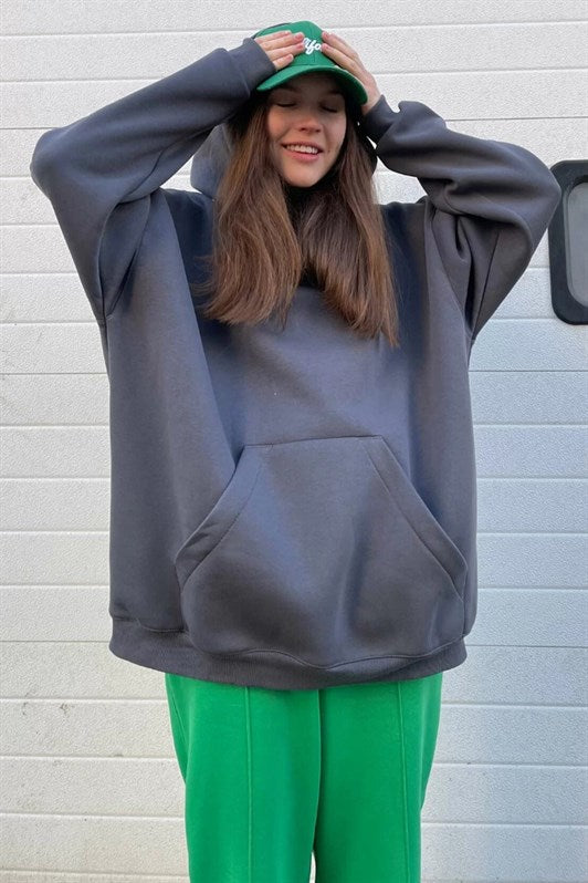 MDX Fume Hooded Oversize Sweatshirt with Shawl Collar MG1566 - Hendersonville