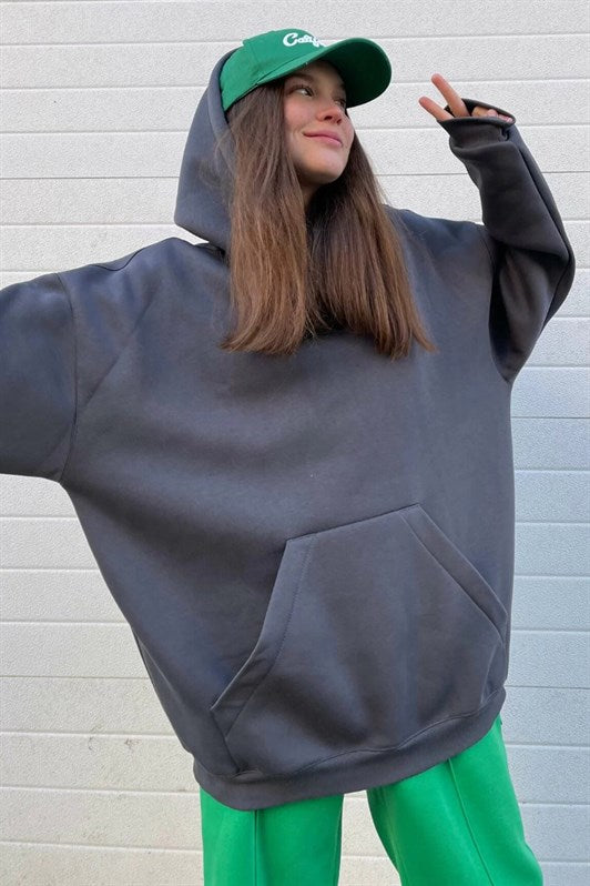 MDX Fume Hooded Oversize Sweatshirt with Shawl Collar MG1566 - Hendersonville