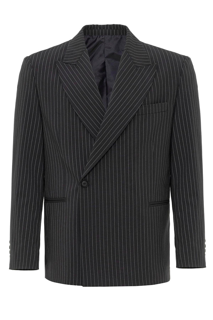 ANT Antioch Smoke Double Breasted Striped Men's Blazer Jacket - Charlottetown