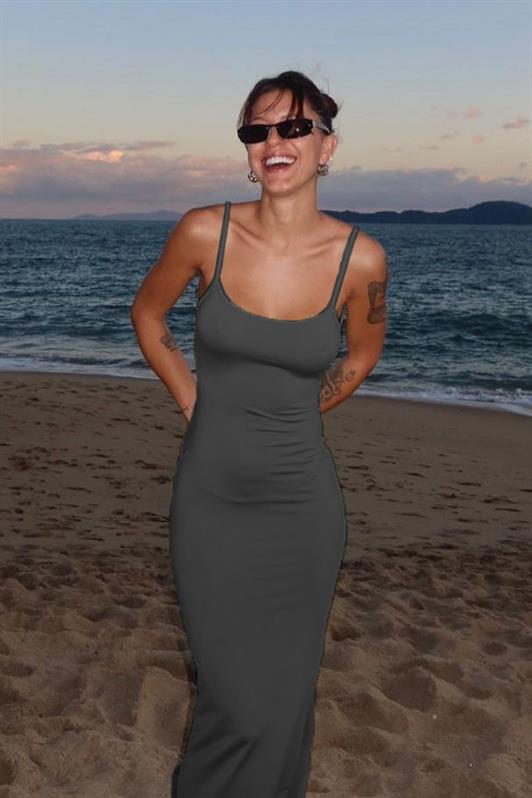 MDX Smoke Long Sleeve Basic Dress MG1852 - Sahuayo de Morelos