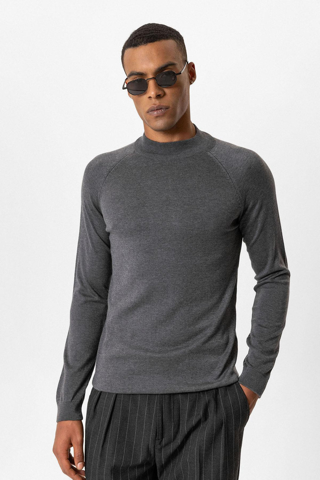 ANT Antioch Smoke Half Neck Men's Sweater - Xico