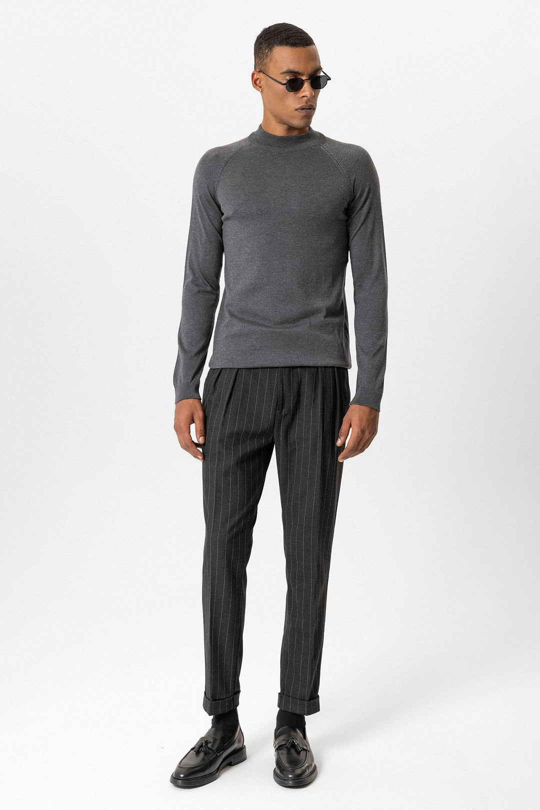ANT Antioch Smoke Half Neck Men's Sweater - Xico