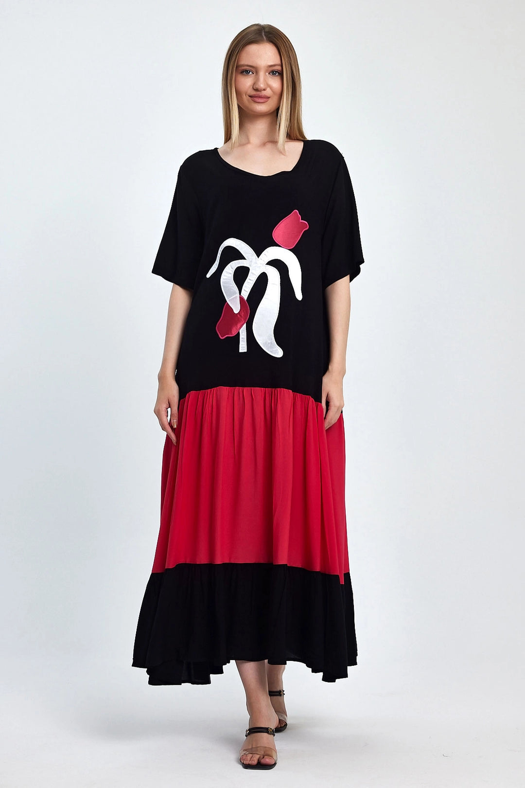 Maxi Girl Fuchsia Embroidered Woven Viscose Dress BCVL-251041 - Wijchen