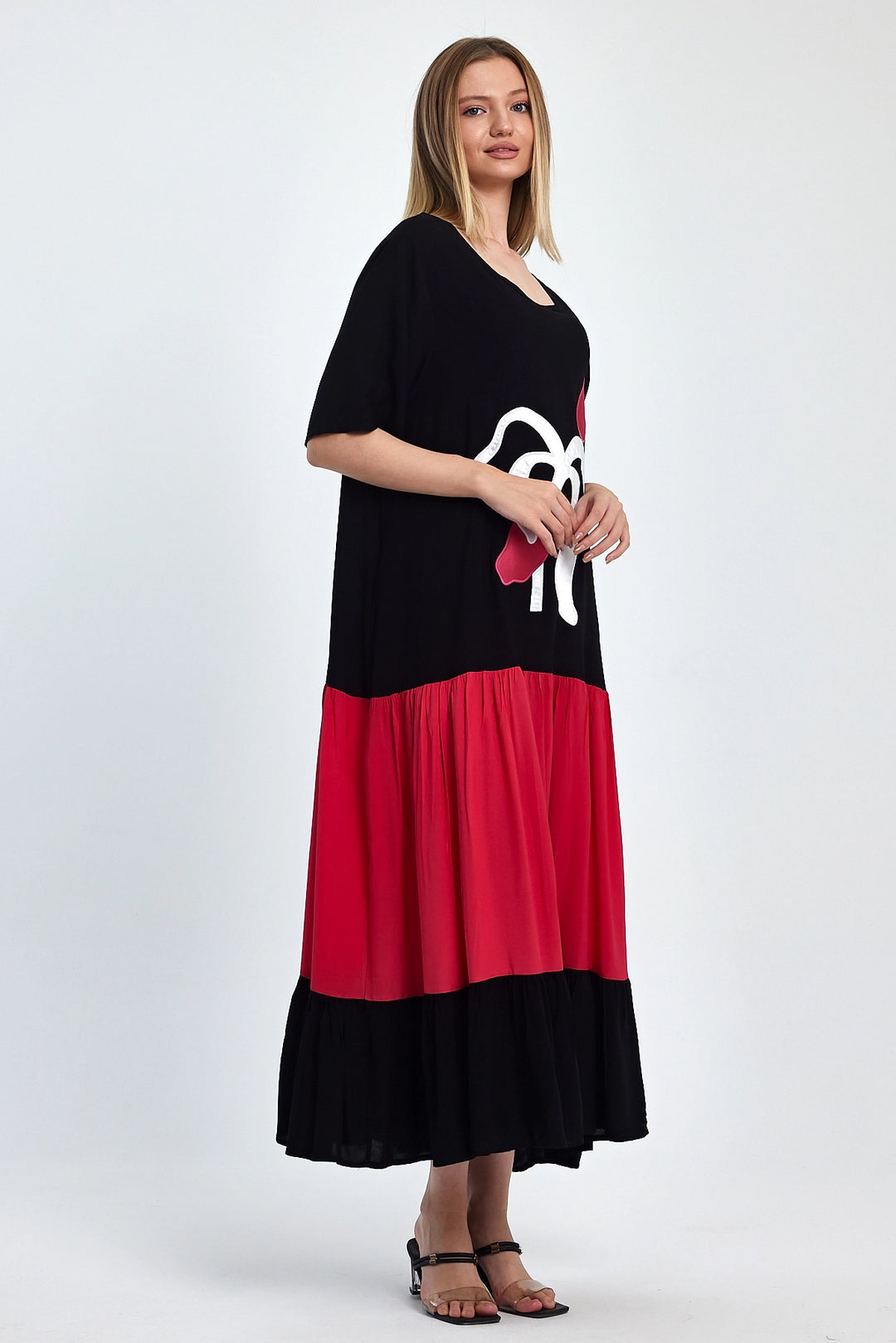 Maxi Girl Fuchsia Embroidered Woven Viscose Dress BCVL-251041 - Wijchen