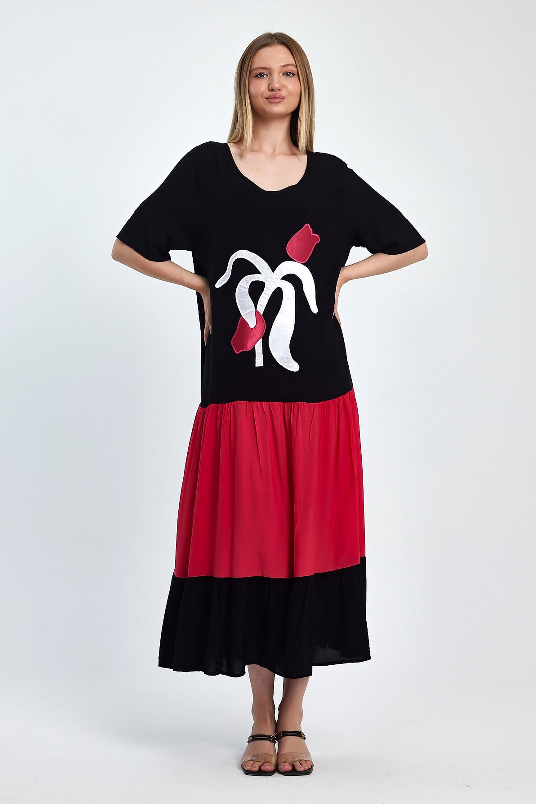Maxi Girl Fuchsia Embroidered Woven Viscose Dress BCVL-251041 - Wijchen