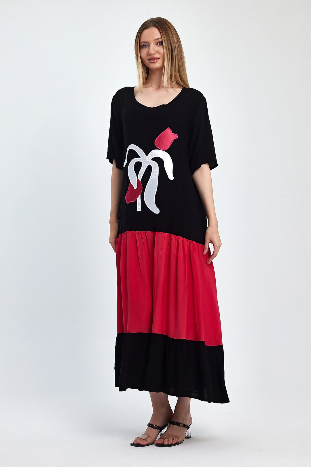 Maxi Girl Fuchsia Embroidered Woven Viscose Dress BCVL-251041 - Wijchen