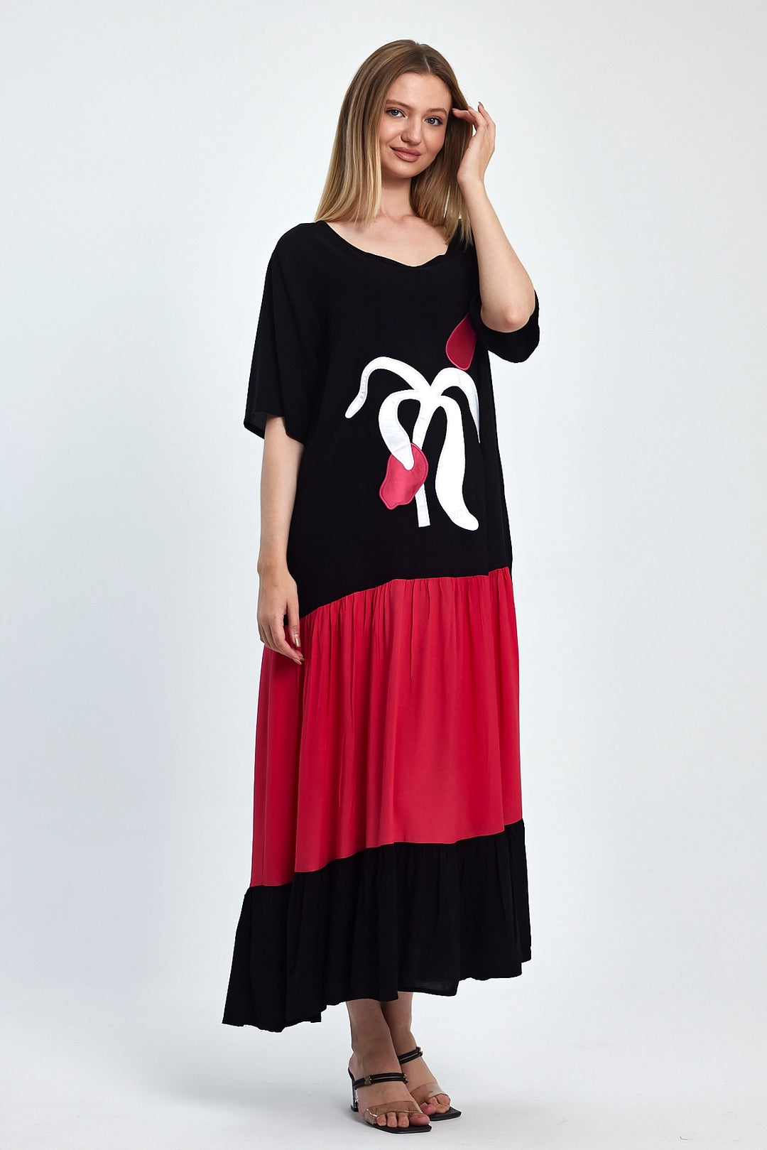 Maxi Girl Fuchsia Embroidered Woven Viscose Dress BCVL-251041 - Wijchen