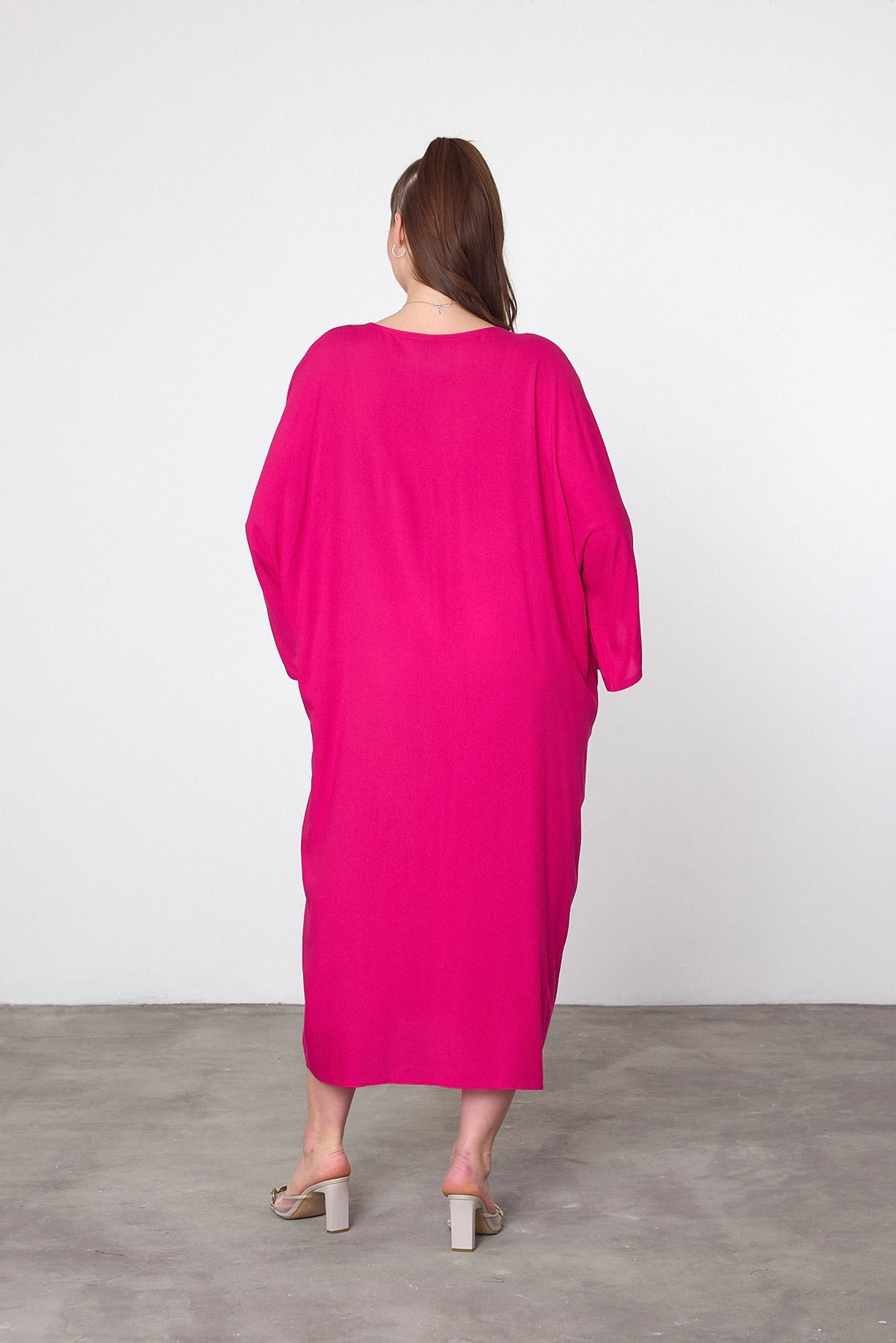 Maxi Girl Fuchsia Embroidered Woven Viscose Dress BCVL-25V040 - Zhovti Vody