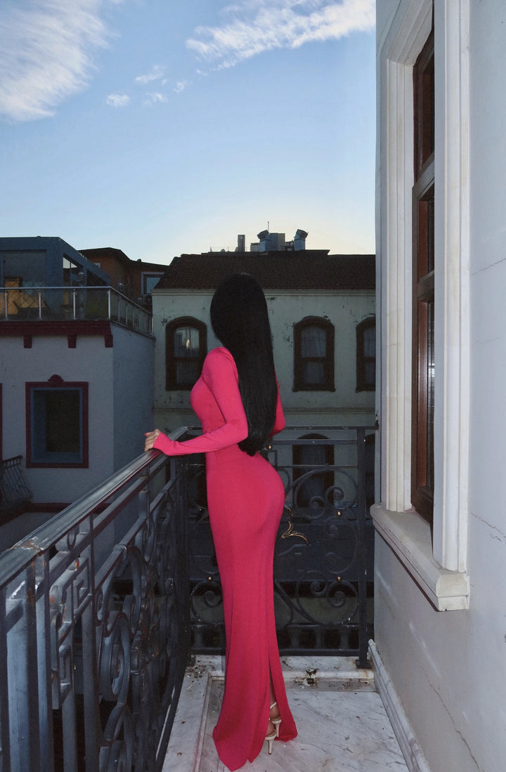 EYY Women Fuchsia Window Detail Long Dress - North Charleston