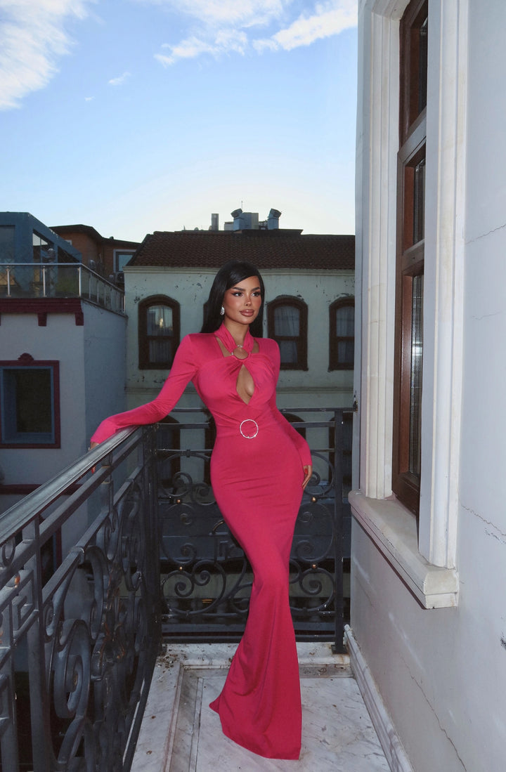 EYY Women Fuchsia Window Detail Long Dress - North Charleston