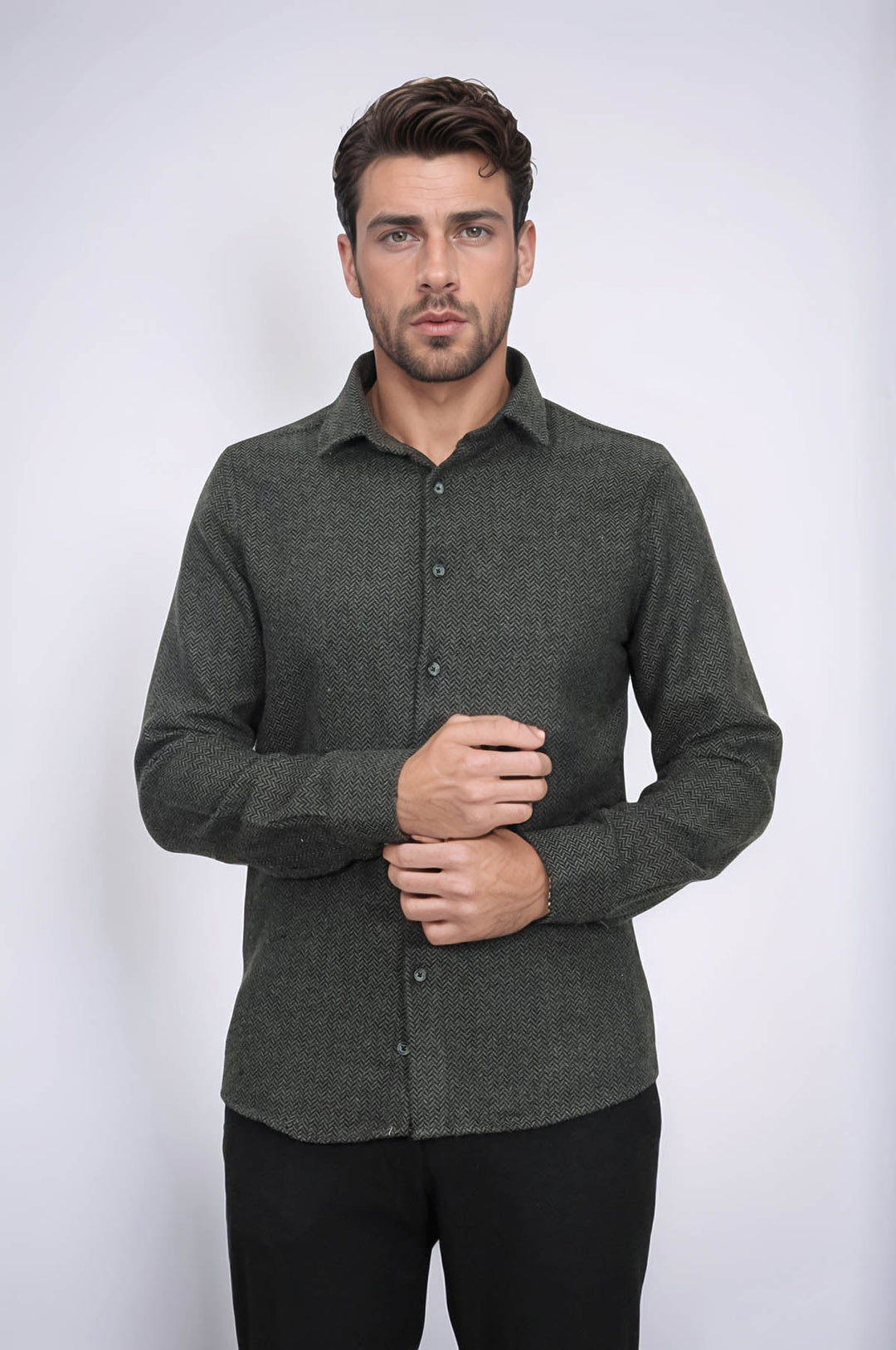WSS Plaid Green Men Lumberjack Shirt  - Metz