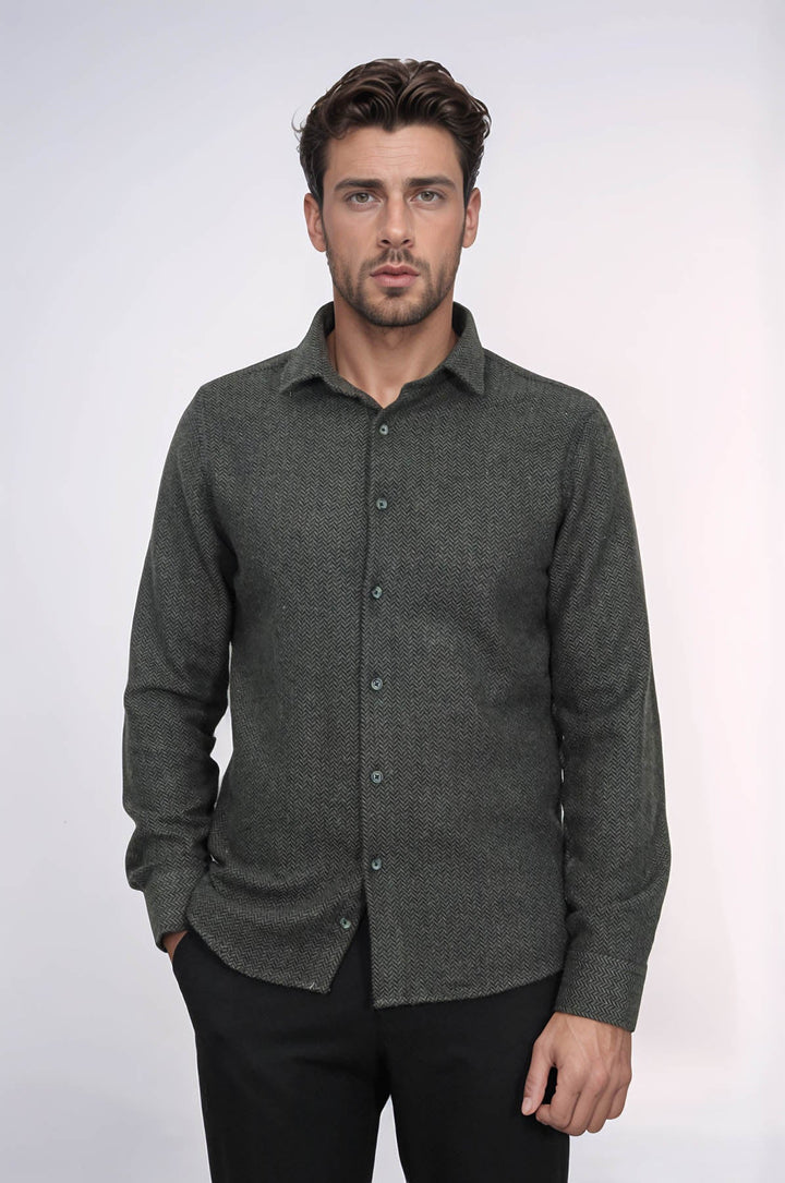 WSS Plaid Green Men Lumberjack Shirt  - Metz
