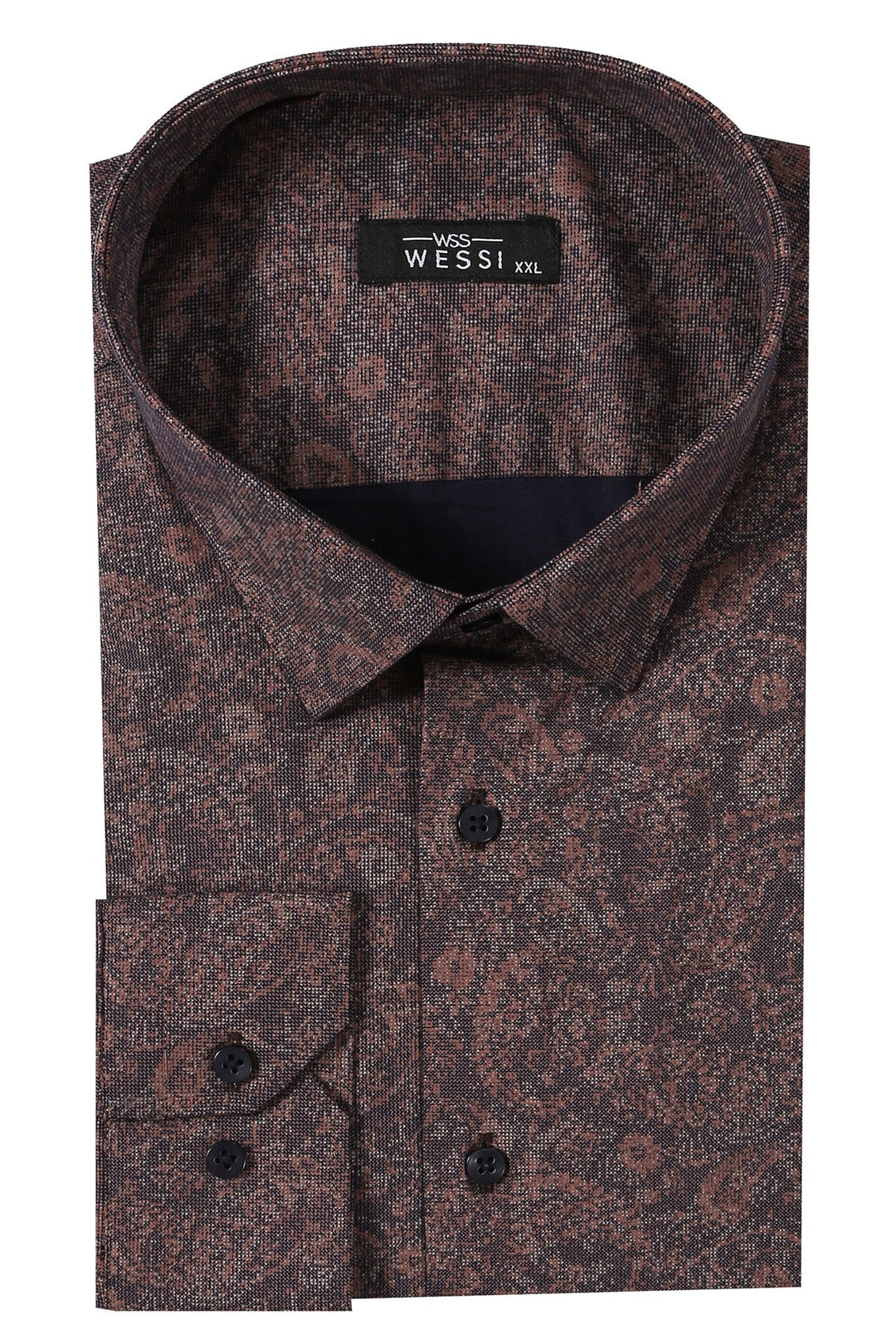 WSS Brown Patterned Shirt   - Bowie