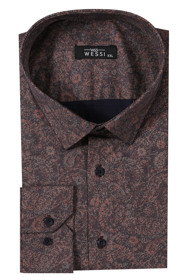 WSS Brown Patterned Shirt   - Bowie